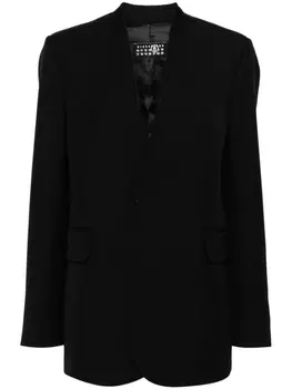 MM6 Maison Margiela однобортный блейзер, черный