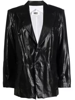 MM6 Maison Margiela однобортный блейзер, черный
