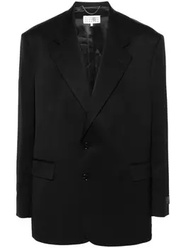 MM6 Maison Margiela однобортный пиджак, черный