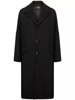 MM6 Maison Margiela однобортный шерстяной пиджак, черный