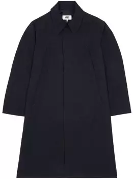 MM6 Maison Margiela однобортный тренч, черный