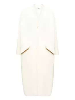 MM6 Maison Margiela пальто асимметричного кроя, белый