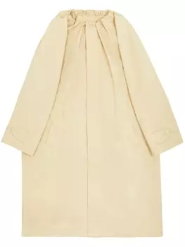 MM6 Maison Margiela пальто с закругленной шейкой, нейтральный цвет