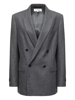 MM6 Maison Margiela пиджак из вирджинской шерсти, серый