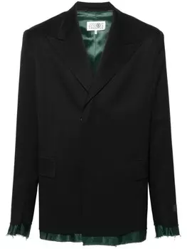 MM6 Maison Margiela пиджак с логотипом, черный