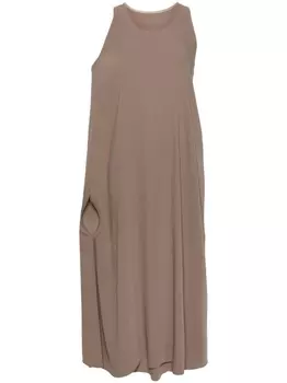 MM6 Maison Margiela платье макси с запахом, нейтральный цвет