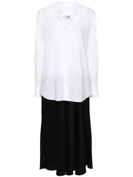 MM6 Maison Margiela платье макси с принтом, белый