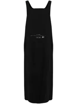 MM6 Maison Margiela платье макси Sac Utilisable с принтом, черный