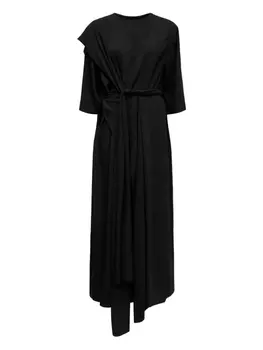 MM6 Maison Margiela платье миди асимметричного кроя, черный