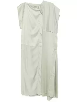 MM6 Maison Margiela платье миди асимметричного кроя, зеленый