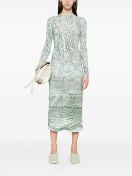 MM6 Maison Margiela платье миди Iguana, зеленый