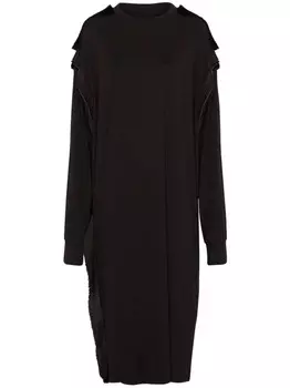 MM6 Maison Margiela платье миди с длинными рукавами, черный