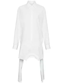MM6 Maison Margiela платье-рубашка асимметричного кроя, белый