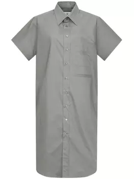 MM6 Maison Margiela платье-рубашка миди, серый