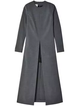 MM6 Maison Margiela платье с длинными рукавами из смеси натуральной шерсти, серый