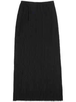 MM6 Maison Margiela плиссированная юбка макси, черный