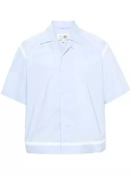 MM6 Maison Margiela поплиновая рубашка, синий