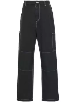 MM6 Maison Margiela прямые брюки, синий