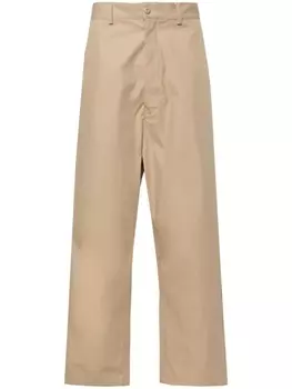 MM6 Maison Margiela прямые брюки средней посадки, нейтральный цвет