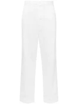 MM6 Maison Margiela прямые брюки средней посадки, белый