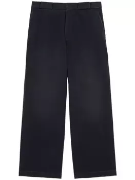 MM6 Maison Margiela прямые брюки средней посадки, черный