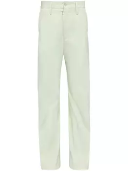 MM6 Maison Margiela прямые брюки, зеленый