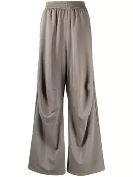 MM6 Maison Margiela расклешенные брюки с завышенной талией, серый