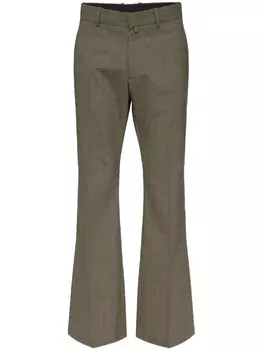 MM6 Maison Margiela расклешенные брюки, зеленый