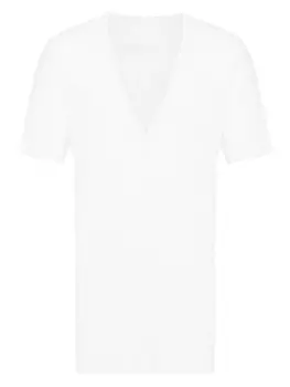 MM6 Maison Margiela ribbed Футболка, белый