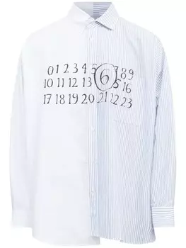 MM6 Maison Margiela рубашка асимметричного кроя, белый