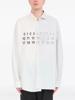 MM6 Maison Margiela рубашка асимметричного кроя, белый