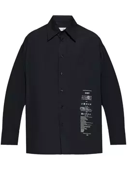 MM6 Maison Margiela рубашка с цифровыми пуговицами, черный