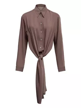 MM6 Maison Margiela рубашка с длинными рукавами, коричневый