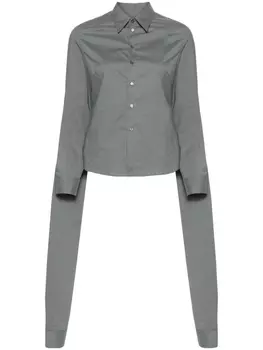 MM6 Maison Margiela рубашка с двойными рукавами, серый