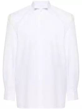 MM6 Maison Margiela рубашка с необработанными краями, белый