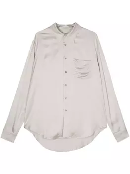 MM6 Maison Margiela рубашка с вырезом, серый