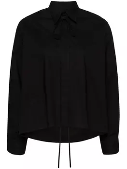 MM6 Maison Margiela рубашка с заостренным воротником, черный