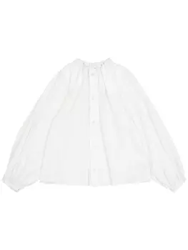 MM6 Maison Margiela рубашка со сборками, белый