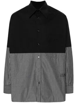 MM6 Maison Margiela рубашка со вставками, черный