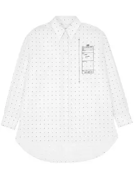 MM6 Maison Margiela рубашка в горох, белый