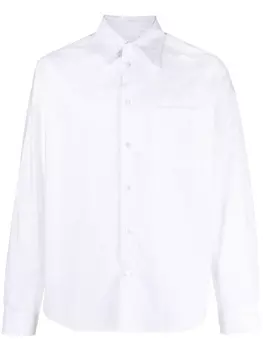 MM6 Maison Margiela рубашка в тонкую полоску, белый