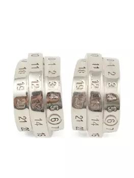 MM6 Maison Margiela серьги с логотипом, серебряный