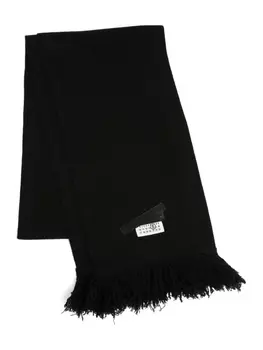 MM6 Maison Margiela шарф из смесовой шерсти, черный