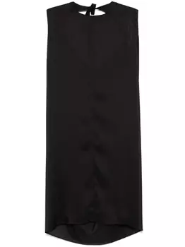 MM6 Maison Margiela шелковое платье миди, черный