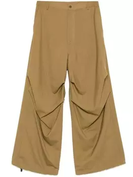 MM6 Maison Margiela шерстяные брюки, коричневый