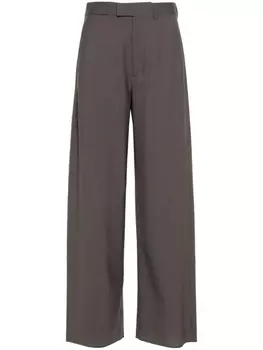 MM6 Maison Margiela шерстяные брюки с запахом, серый