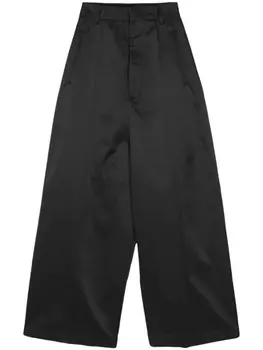 MM6 Maison Margiela широкие брюки с низким шаговым швом, черный