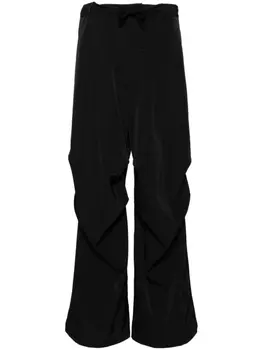 MM6 Maison Margiela широкие брюки с завышенной талией, черный