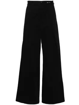 MM6 Maison Margiela широкие брюки средней посадки, черный
