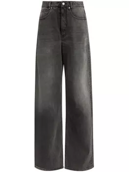MM6 Maison Margiela широкие джинсы асимметричного кроя, серый